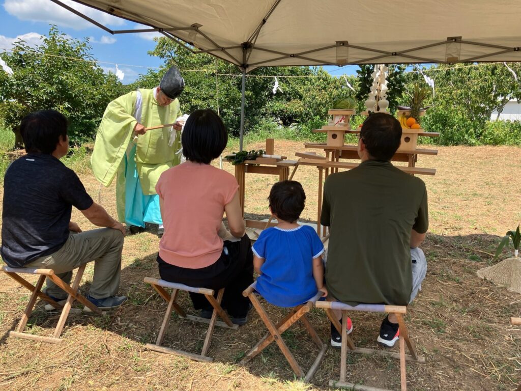 玉城町にて地鎮祭